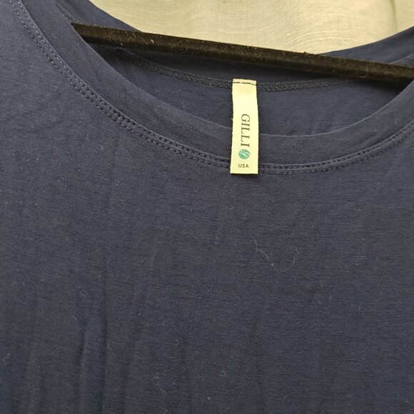 Navy blue dress with red inserts by Gilli. Size small - Picture 5 of 5